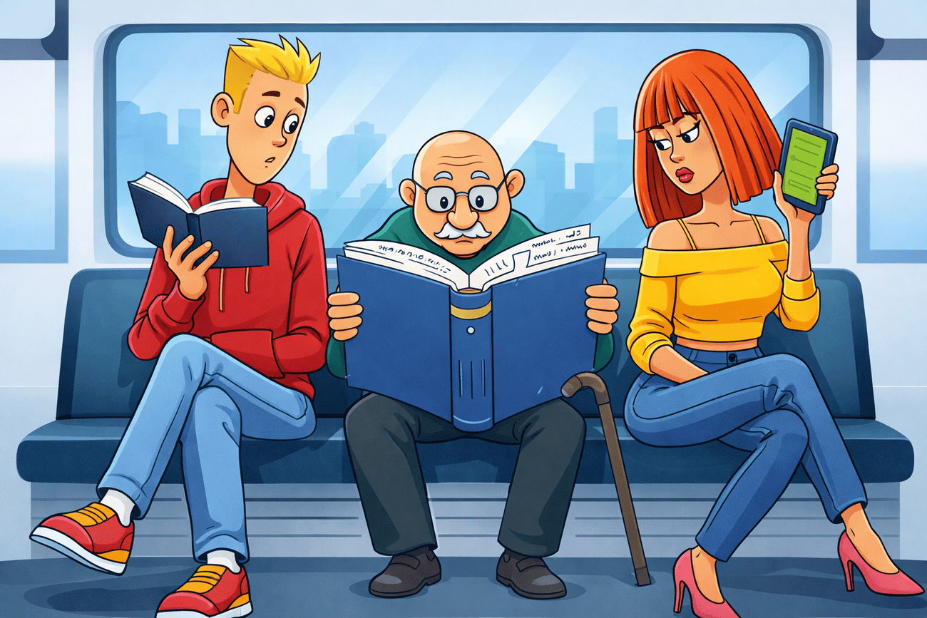 Иллюстрация глагола read